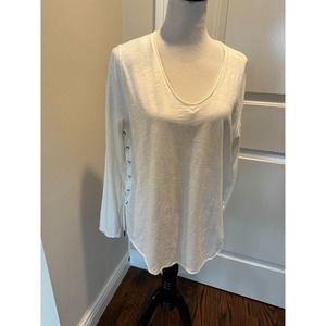 NWOT Blanknyc White Long Sleeve Top SZ L
